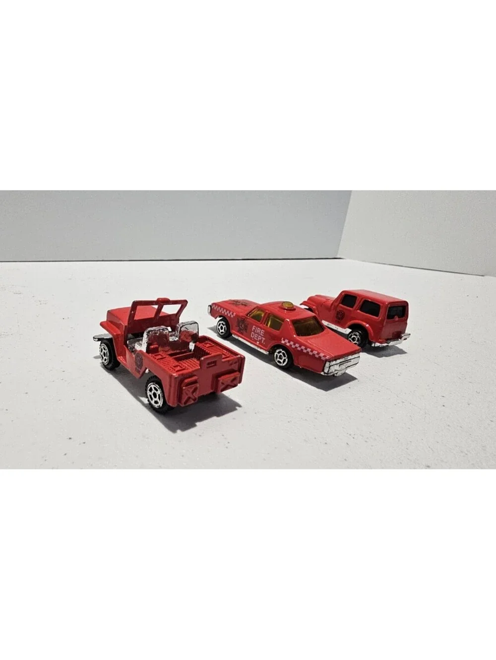 Vintage Summer Marz Karz Fire Department Diecast Lot 3 Jeep CJ-7 China